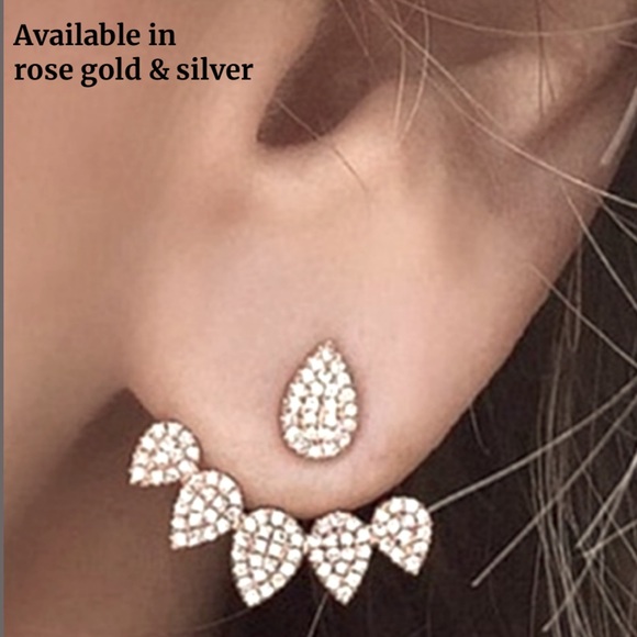 Jewelry - NEW Rhinestone Jacket Earrings